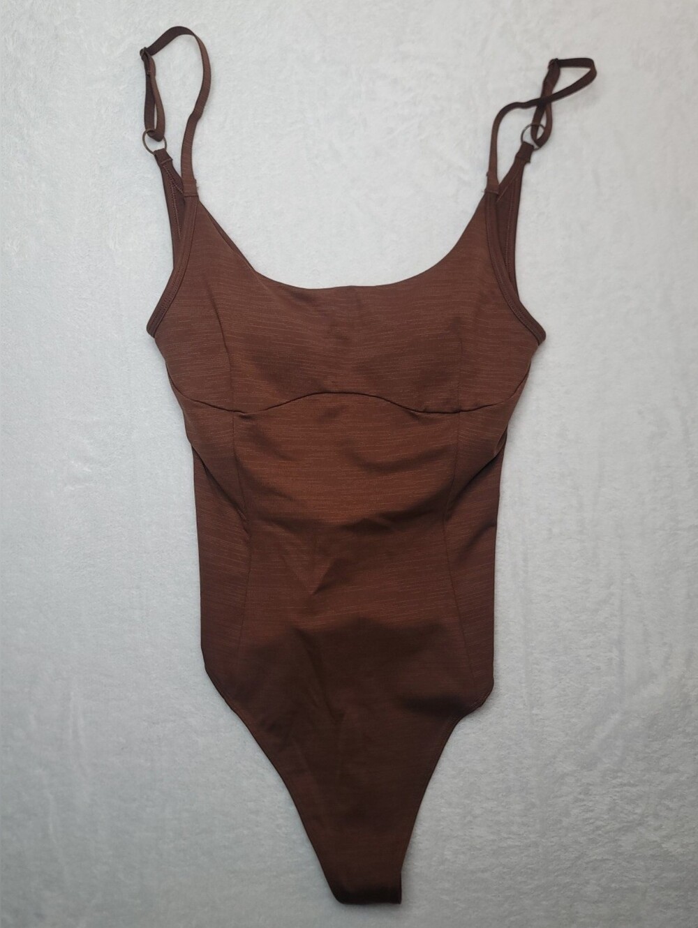 Outdoor Voices TechSweat Move Free Leotard Tank Top Bodysuit Thong Cocoa Sz XS